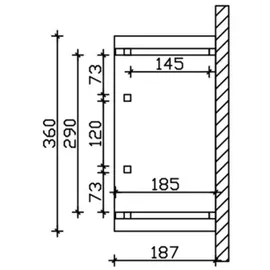 SKANHOLZ Vordach Stralsund 7 360 x 187 cm eiche hell
