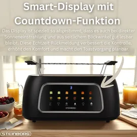 Steinborg XXL 4 Scheiben Toaster Lift Funktion m. Brötchenaufsatz