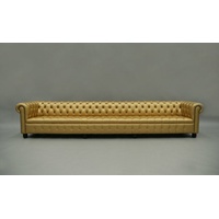 JVmoebel Big-Sofa, Chesterfield 9 Sitzer Big Sofa Design Sofa Couch 480 cm goldfarben