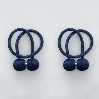 A.Monamour 2 Stück Magnetische Gardinen Vorhang Raffhalter Vorhanghalter Stark Magnete Schnallen Holdbacks Halter Haken Clip - Marineblau
