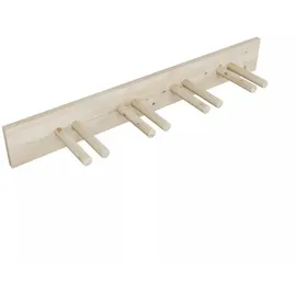 QLS Wand Skihalterung für 4 Paare 90 cm Nordic Walking Trekking Stöcke (Unbehandelt)