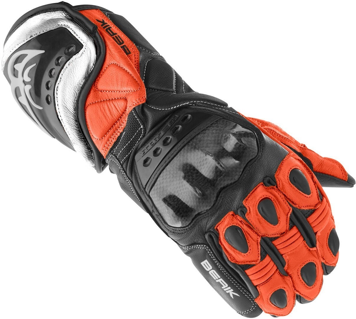 Berik TX-1 Motorfiets handschoenen, zwart-rood, 3XL
