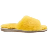 Vanuba - Damen Hausschuhe Lammfell Schafwolle D010 Senf Mustard, Größe 41 EU - 41