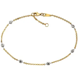 FIRETTI Fußkette Gold / silber