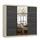 imoebel24 Schwebetürenschrank ALBA I 250 x 218 x 61 cm Schwarz