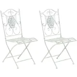 CLP Sibell Gartenstuhl 42 x 49 x 91,5 cm antik-weiß 2er Set