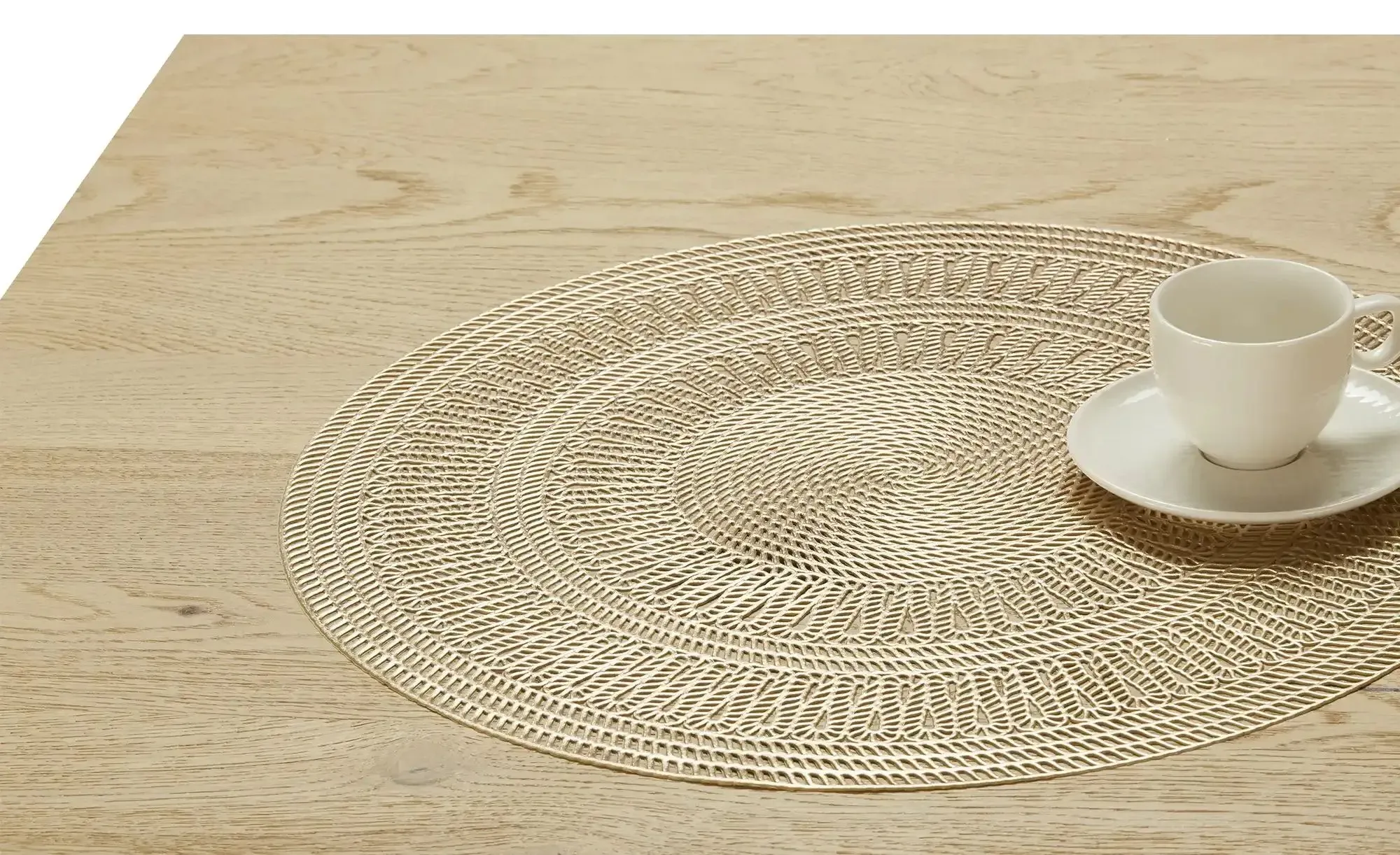 Platzset   , gold , Kunststoff , Maße (cm): H: 0,2  Ø: 38