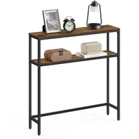 VASAGLE Konsolentisch, Braun, Holzwerkstoff, 80x80x20 cm Wohnzimmer, Wohnzimmertische, Konsolentische