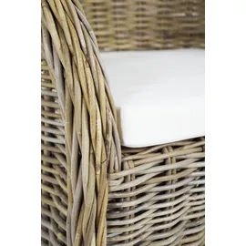 Kobolo Relaxsessel BOSTON NEW Baumwolle 0 x 0 x 0 cm grau mit Kissen