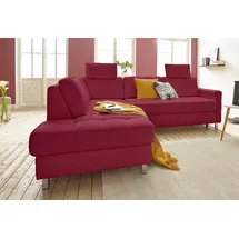 sit&more Ecksofa SIT & MORE "Pablo L-Form", rot (bordeaux), B:233cm H:80cm T:196cm, Luxus-Microfaser ALTARA NUBUCK (100% Polyester) / Struktur fein (100% Polyester);Luxus-Microfaser ALTARA NUBUCK (100% Polyester) / Struktur (90% Polyester, 10% Polyamid), Sofas,