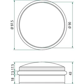INTERSTEEL Bodentürpuffer Grau 4 cm