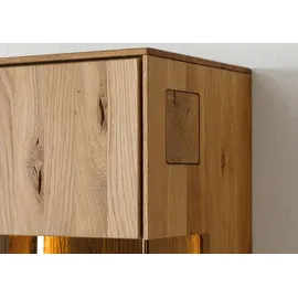 MASSIVMOEBEL24.DE Vitrine Wildeiche 45x38x200 natur geölt WIEN 231