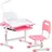 Vevor Kinderschreibtisch höhenverstellbar 53-71 cm MDF rosa