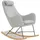 SalesFever Schaukelsessel 70 x 99 x 100 cm grau mit Nackenkissen