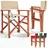 CASARIA Regiestuhl Gartenstuhl 54 x 54 x 87 cm beige