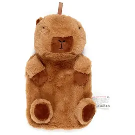Puckator Wärmflasche Capybara Plüsch Hülle, Bettflasche mit Bezug