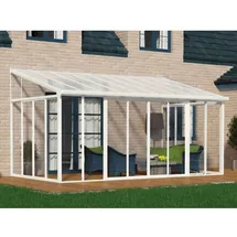 CANOPIA San Remo Alu weiß Polycarbonat 3 mm / Dach HKP 8 mm 15,1 m2