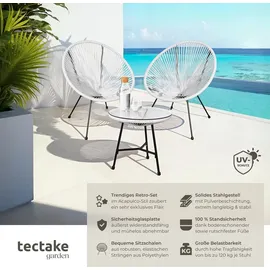 Tectake Santana Gartenstuhl 190 x 190 x 0 cm weiß 2 St.