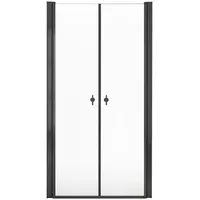 Home Deluxe LAVEA Duschtür rechts 100 x 195 cm Klarglas schwarz