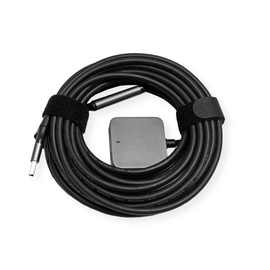 Value USB 3.2 Gen 1 Hub, (2x USB-A + 2x USB-C), mit Verlängerungskabel, schwarz, 10 m