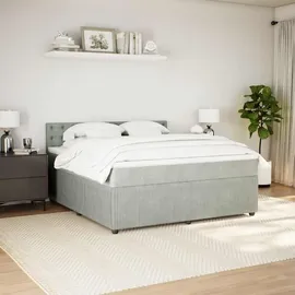 vidaXL Boxspringbett 180 x 200 cm Hellgrau