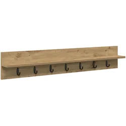vidaXL Wandmontierter Kleiderständer mit Regal Wandmontiert Eiche handwerklich