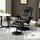 Homcom Massagesessel mit Hocker Kunstleder 84 x 95 x 77 cm Schwarz