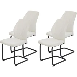 Hela Schwingstuhl Oslo Mikrofaser beige 4er Set