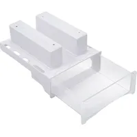 Bisofice Schublade unter dem Schreibtisch, versteckte Aufbewahrungsbox, Schreibtisch-Organizer, transparentes Tablett, geeignet fuer Schreibtisch m... - Transparent