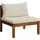 vidaXL Akazienholz Loungesofa 3-Sitzer creme