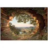 WallArena Fototapete 3D Landschaft Braun 200x140 cm
