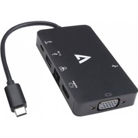 V7 V7UC-U3CRJ45HDVG-BLK - Dockingstation - USB-C - VGA HDMI - GigE