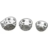 Metallkörbe 3er Set, antiker Korb, Obstkorb, Korbset Dekokorb