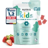 Calcium & Vitamin D Gummies für Kinder - 60 Stück (Monatsvorrat) - vegan, ohne Zucker - Kalzium Gummies mit Vitamin D3 (150g) - Kalzium Gummibärchen Kinder - Nahrungsergänzung