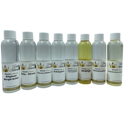 Dufte Momente Sauna-Aufgussset 8 x 250ml Sauna Klassiker (8-tlg) mit naturreinen und natürlichen ätherischen Ölen