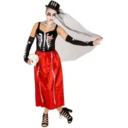 tectake® Frauenkostüm Skeleton