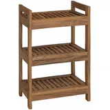 vidaXL Badregal Natur 45 x 30 x 71 cm Massivholz Teak