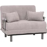 MCW Schlafsessel MCW-K29 Bouclé 190 x 100 cm grau mit Kissen