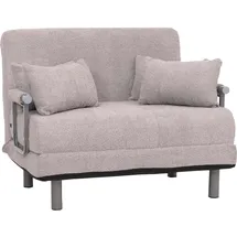 MCW Schlafsessel MCW-K29 Bouclé 190 x 100 cm grau mit Kissen