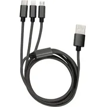 REV Ritter USB-A auf USB-C 1 m Grau/Schwarz