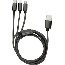 REV Ritter USB-A auf USB-C 1 m Grau/Schwarz