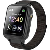 Kinder Smartwatch, Telefon Uhr für Kinder 10 Spiele MP3 Musik Anruf Taschenlampe kamera SOS Touchscreen, Kids Smart Watch mit Schrittzähler Wecker Recorder Geschenk für Junge Mädchen (Schwarz)