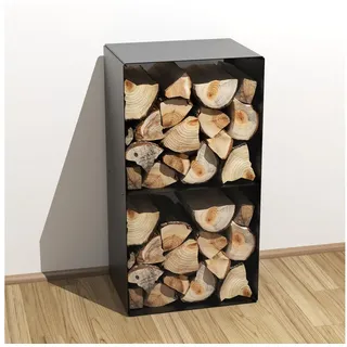 teileplus24 Kaminholzregal Innen Außen Brennholzregal Metall Freistehend Wandmontage