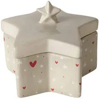 Boltze Home Schmuckschatulle, Beige, Keramik, 13x11.5x13 cm, Ordnen & Aufbewahren, Schmuckaufbewahrung