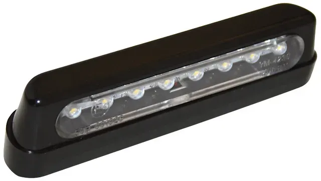 HIGHSIDER smart LED Kentekenplaatverlichting Zwart/Rook ABS kunststof, Lang (1st)