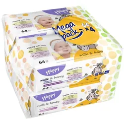 Bella Baby Happy Feuchttücher Milch & Honig 4X64 St