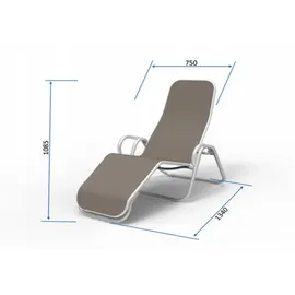 ACAMP Calypso Sonnenliege 137 x 75 x 107 cm Weiß