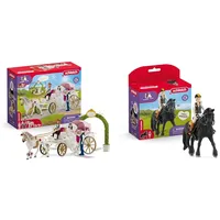 SCHLEICH 42641 Hochzeitskutsche, ab 5 Jahren, Horse Club - Spielset, 106 Teile & 42640 Horse Club Tori & Princess, ab 5 Jahren, Horse Club - Spielset, 11 Teile