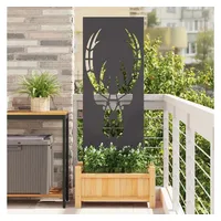 vidaXL Sichtschutz-Leinwand 50 x 140 cm Schwarz