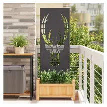 vidaXL Sichtschutz-Leinwand 50 x 140 cm Schwarz
